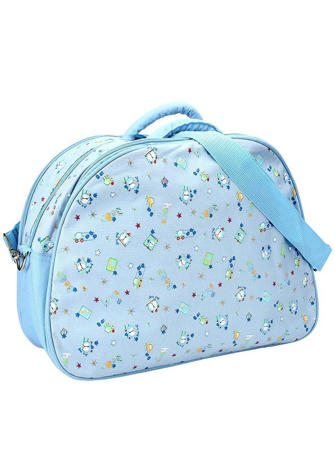 Unique Ideas New Born Baby Multipurpose Polyester Diaper/Mother Bag with Holder Diaper Changing Multi Compartment (Printed Blue, Medium)(Pack of 1) - Image 2